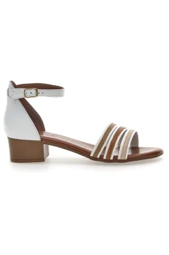 Sandali in Vera Pelle Bianchi-Marroni 243130-PITTARELLO LOOK Sale