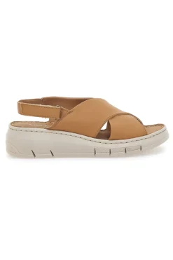 Sandali in Vera Pelle Cognac 350020-MIO TEMPO New