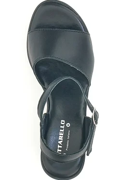 Sandali in vera pelle neri PITT.LOVE 318571082-PITTARELLO LOVE Discount