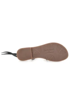 Sandali Lace-Up Neri Con Suola Flat Cafe' Cost 95121-CAFÈ COST Clearance
