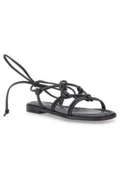 Sandali Lace-Up Neri Con Suola Flat DC308100-PITTARELLO LOOK Clearance