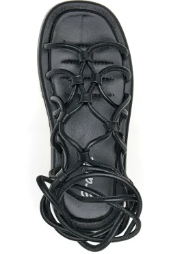 Sandali Lace-Up Neri 3770-GRAZIE