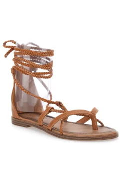 Sandali Lace-Up Sabbia Con Suola Flat Cafe' Cost 2502-CAFÈ COST New