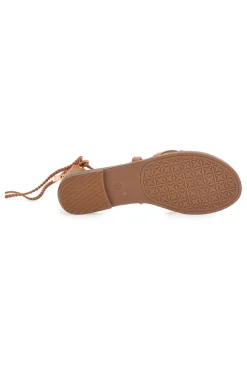 Sandali Lace-Up Sabbia Con Suola Flat Cafe' Cost 2502-CAFÈ COST New