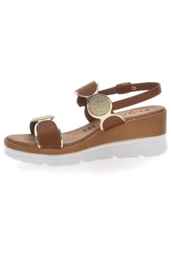 Sandali Marroni con Brillantini e Platform 11075035-PLOCADI
