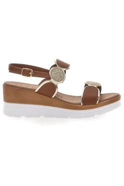 Sandali Marroni con Brillantini e Platform 11075035-PLOCADI
