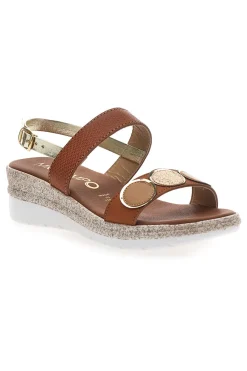 Sandali Marroni Con Dettagli Oro 2482-MIO TEMPO Best