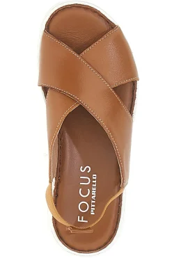 Sandali Marroni con Elastico Posteriore e Tomaia in Pelle 3324229-PITTARELLO FOCUS Sale