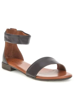 Sandali marroni con fascia e zip sul retro 225495-PITTARELLO LOOK Best