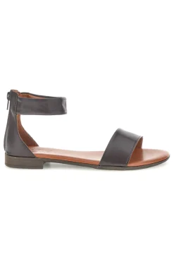 Sandali marroni con fascia e zip sul retro 225495-PITTARELLO LOOK Best
