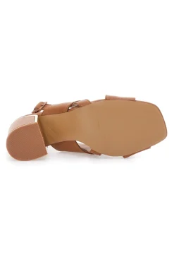 Sandali Marroni Con Tacco a Blocco 51210-MARIELLA BURANI Online
