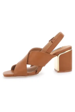 Sandali Marroni Con Tacco a Blocco 51210-MARIELLA BURANI Online