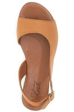 Sandali Marroni con Tomaia in Pelle e Tacco Basso 225110-PITTARELLO LOOK Sale