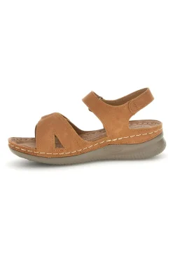 Sandali Marroni con Zeppa e Doppio Cinturino KLQ24824-MIO TEMPO Sale