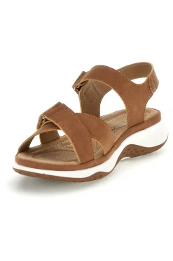 Sandali marroni con zeppa e fasce incrociate T18711-MIO TEMPO Outlet
