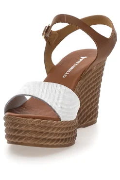 Sandali Marroni con Zeppa in Vera Pelle 5621504-PITTARELLO Sale