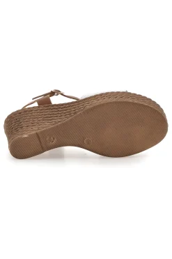 Sandali Marroni con Zeppa in Vera Pelle 5621504-PITTARELLO Sale
