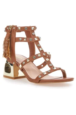 Sandali Marroni da Donna Con Borchie 206-THE FIRST Sale