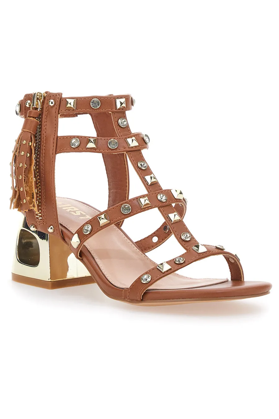 Sandali Marroni da Donna Con Borchie 206-THE FIRST Sale