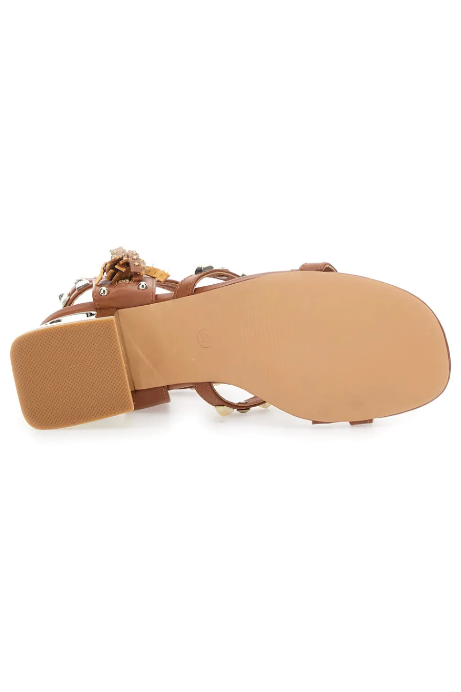 Sandali Marroni da Donna Con Borchie 206-THE FIRST Sale