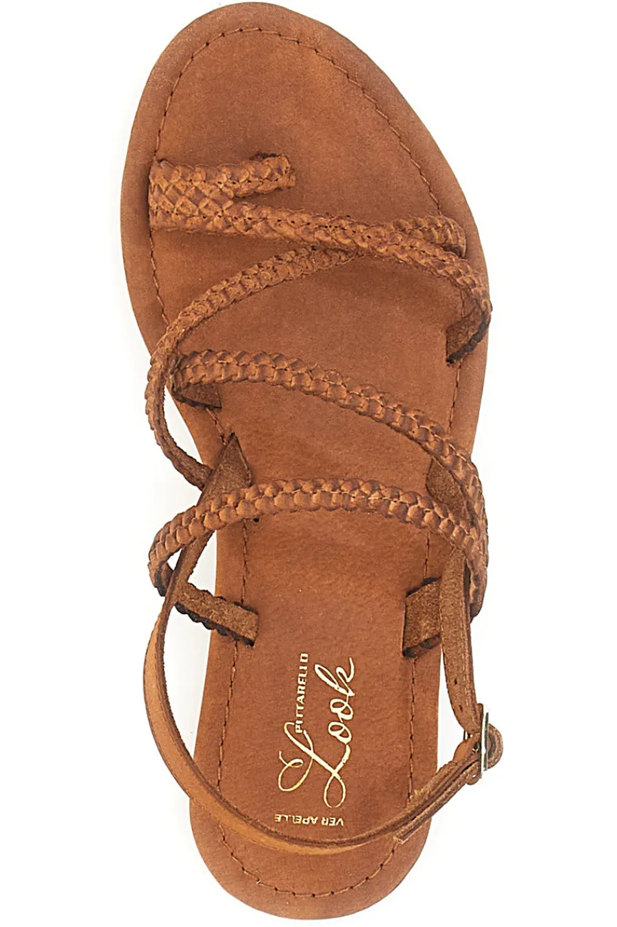 Sandali Marroni Flat In Vera Pelle 5024-PITTARELLO LOOK Best