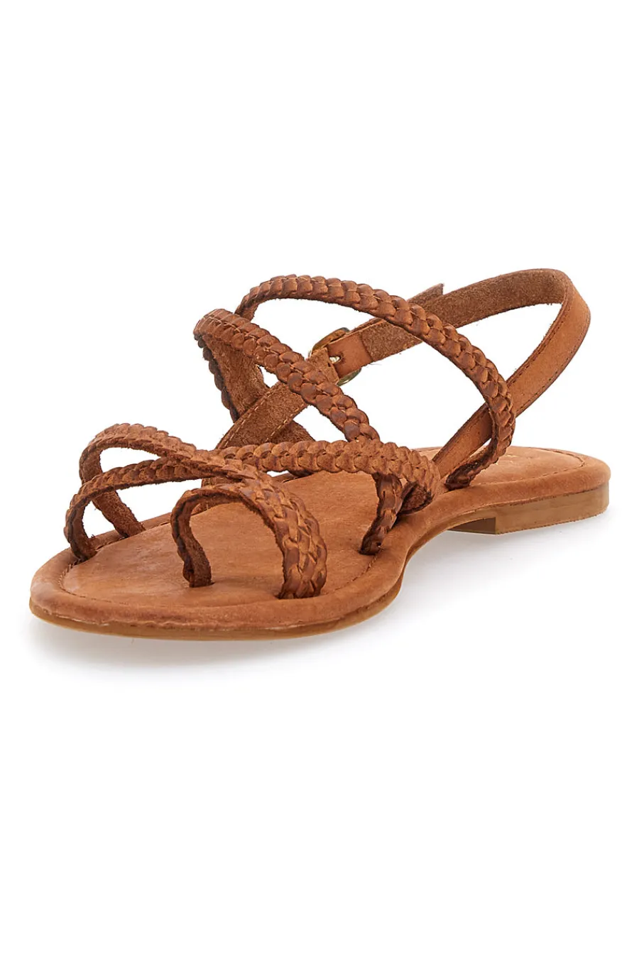 Sandali Marroni Flat In Vera Pelle 5024-PITTARELLO LOOK Best