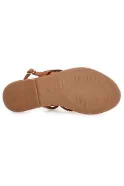 Sandali Marroni Flat In Vera Pelle 5024-PITTARELLO LOOK Best