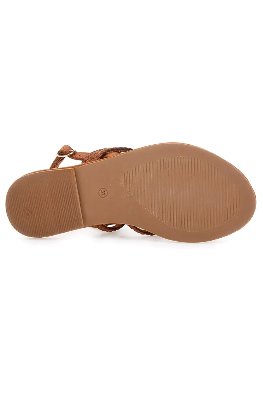 Sandali Marroni Flat In Vera Pelle 5024-PITTARELLO LOOK Best