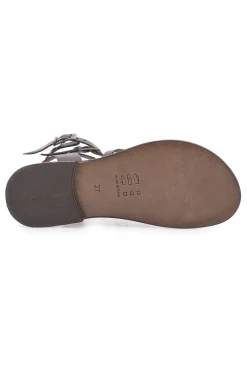 Sandali marroni gladiatore con doppia fibbia 6039-PITTARELLO SUN Sale