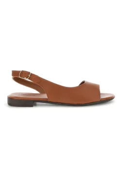 Sandali marroni in pelle con cinturino 225110-PITTARELLO LOOK Outlet