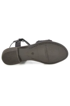 Sandali marroni in vera pelle intrecciati con cinturino 222230-PITTARELLO FOCUS New
