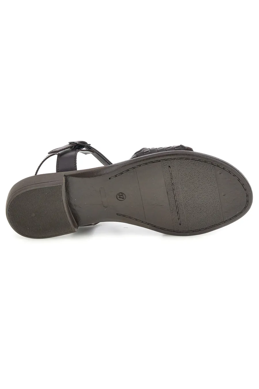 Sandali marroni in vera pelle intrecciati con cinturino 222230-PITTARELLO FOCUS New