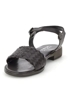 Sandali marroni in vera pelle intrecciati con cinturino 222230-PITTARELLO FOCUS New