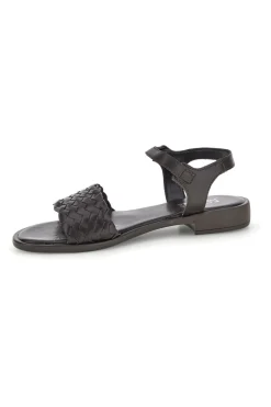 Sandali marroni in vera pelle intrecciati con cinturino 222230-PITTARELLO FOCUS New