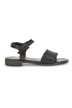 Sandali marroni in vera pelle intrecciati con cinturino 222230-PITTARELLO FOCUS New