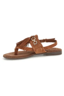 Sandali marroni in vera pelle infradito con frange IF6797-PITTARELLO LOOK Clearance