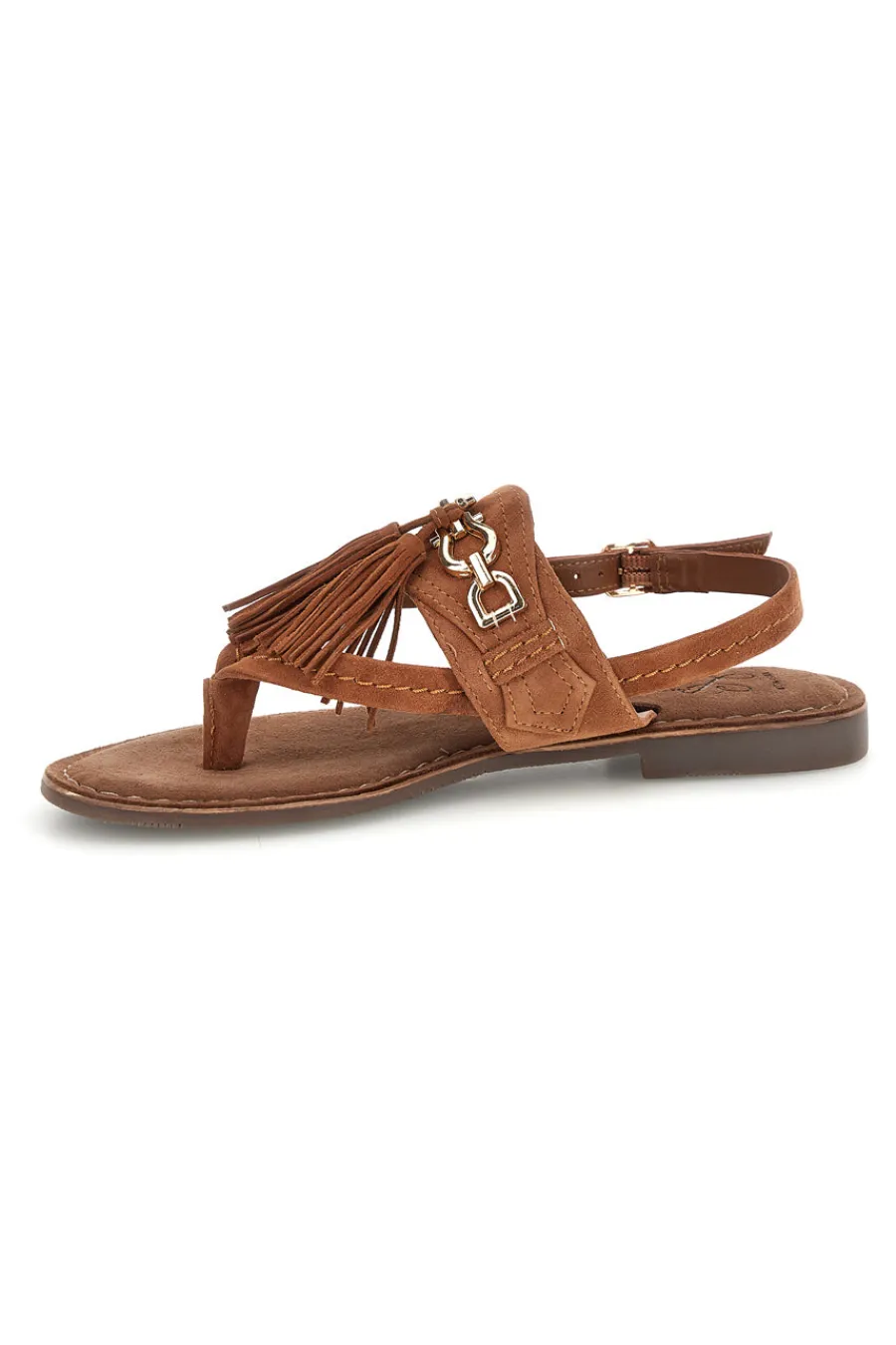 Sandali marroni in vera pelle infradito con frange IF6797-PITTARELLO LOOK Clearance