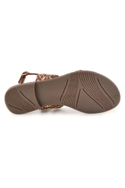 Sandali marroni in vera pelle con fasce intrecciate IF10104-PITTARELLO LOOK Sale