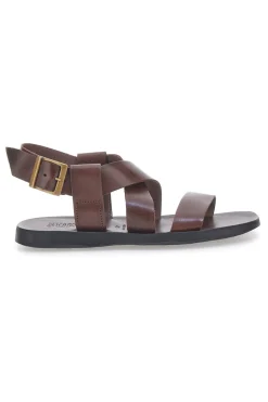 Sandali marroni in vera pelle intrecciati Made in Italy 4412-PITTARELLO SUN Discount