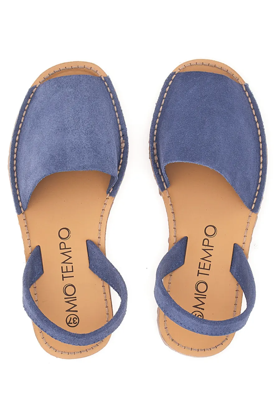 Sandali menorquina blu in tessuto 35-MIO TEMPO Discount