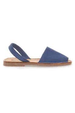 Sandali menorquina blu in tessuto 35-MIO TEMPO Discount