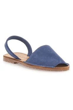 Sandali menorquina blu in tessuto 35-MIO TEMPO Discount