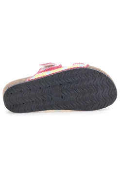 Sandali multicolor con fantasia geometrica e doppia fibbia APY65-DAME ROSE Clearance