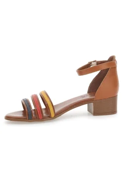 Sandali Multicolor in Vera Pelle 243130-PITTARELLO LOOK New
