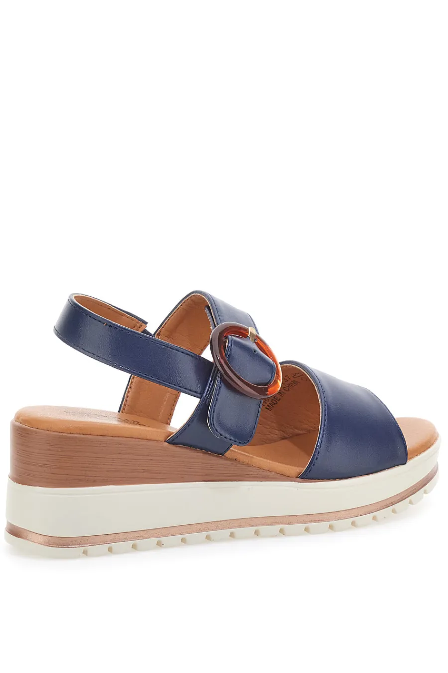 Sandali Navy con Zeppa Bianca a Contrasto BR1962-PITTARELLO SUN Discount