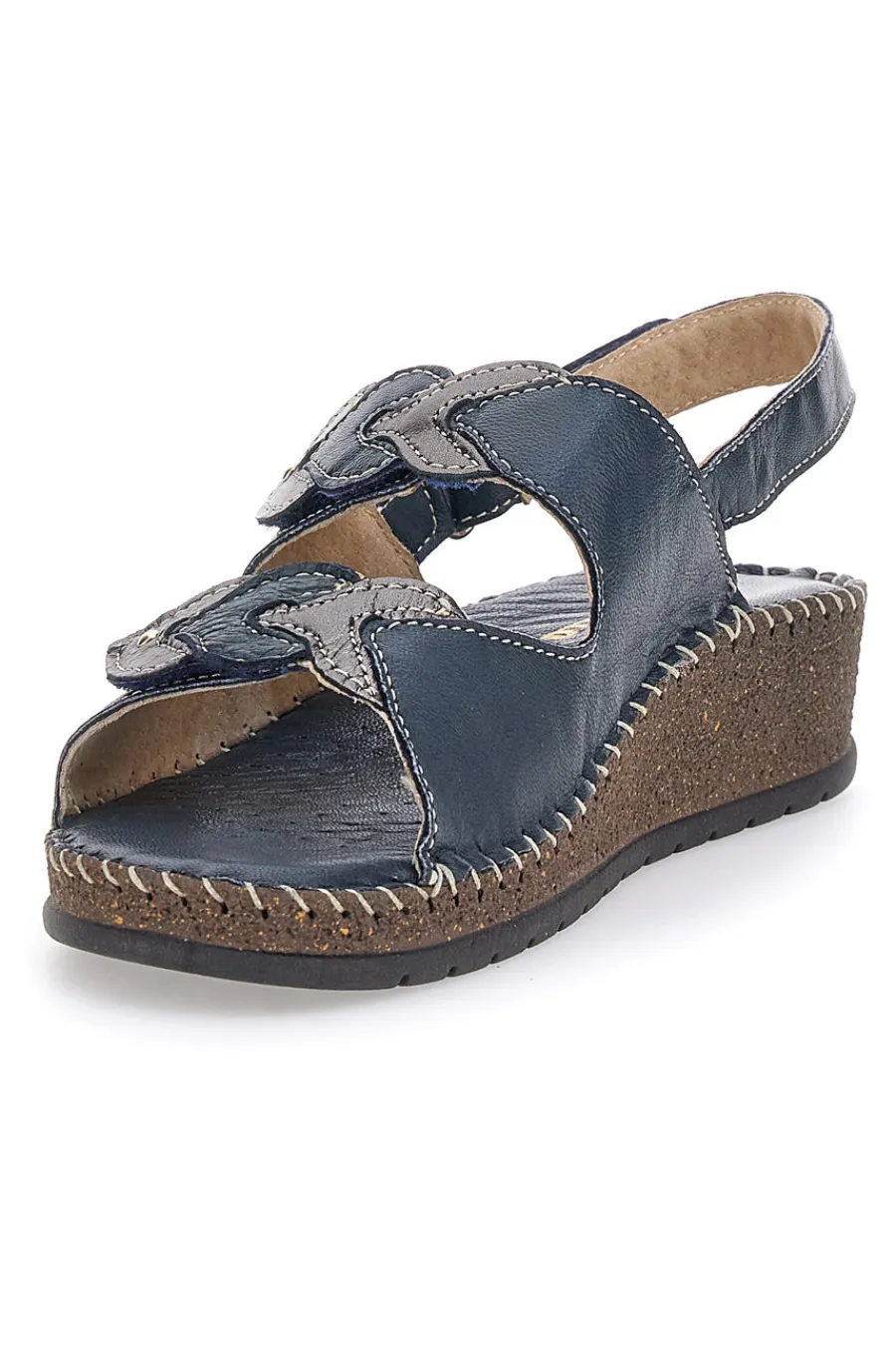 Sandali Navy Sling-back Con Strappo In Velcro 42063-PITTARELLO New