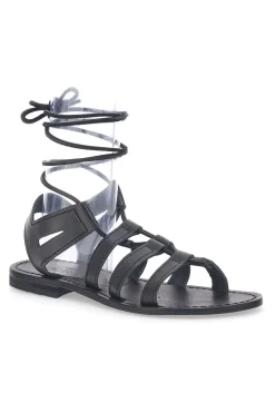 Sandali neri alla schiava in stile gladiatore 1369-PITTARELLO SUN Best