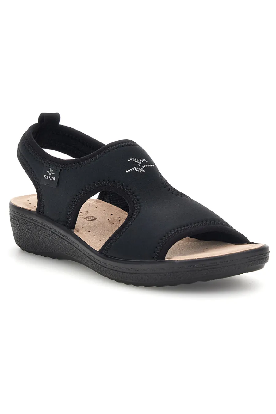 Sandali neri anatomici anti-shock 90550E71LA-FLY FLOT Sale