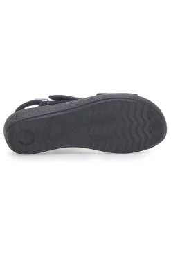 Sandali neri con apertura laterale da donna 55B85F-FLY FLOT Hot