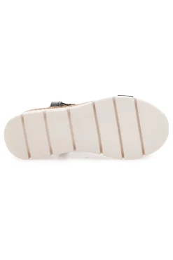 Sandali Neri Con Applicazioni e Perline 60785-THE FIRST Discount